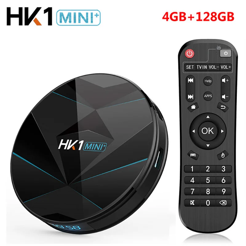 4GB128GB HK1 Мини Android 9,0 Smart tv BOX 4G ram 128G rom RK3318 4K H.265 tv Box 2,4G 5G Wifi BT4.0 медиаплеер телеприставка vs HK1 MAX - Цвет: 4GB128GB
