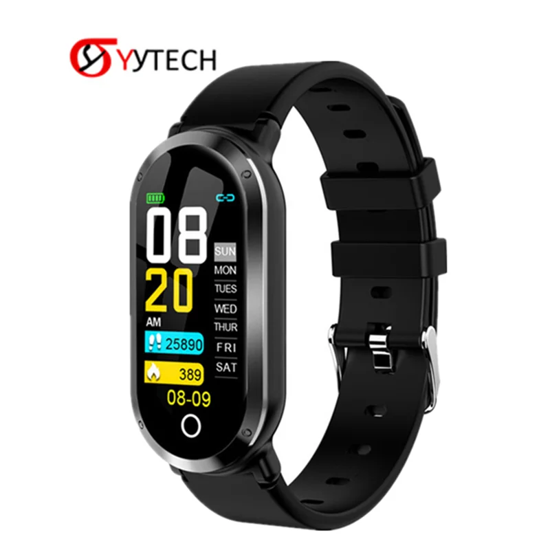 SYYTECH T1 умный Браслет интеллектуальное напоминание пульсометр Мониторинг Артериального Давления водонепроницаемый спортивный Интеллектуальный браслет телефон