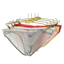 1pcs Men Panties Ice Silk Antibacterial Man Underwear Solid Color Ice Silk Seamless Boxer Shorts For Male Underpatns Transparent
