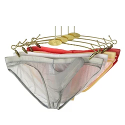 1pcs Men Panties Ice Silk Antibacterial Man Underwear Solid Color Ice Silk Seamless Boxer Shorts For Male Underpatns Transparent