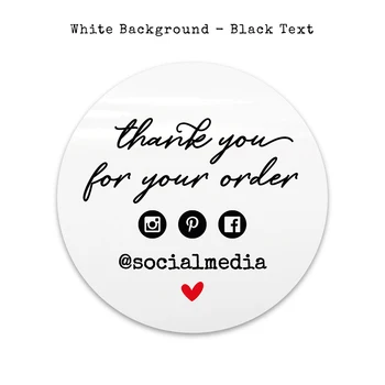 

Custom Thank You For Your Order Stickers Personalized Square Business Labels Thanks Packaging Sticker Label Round Envelope Seals