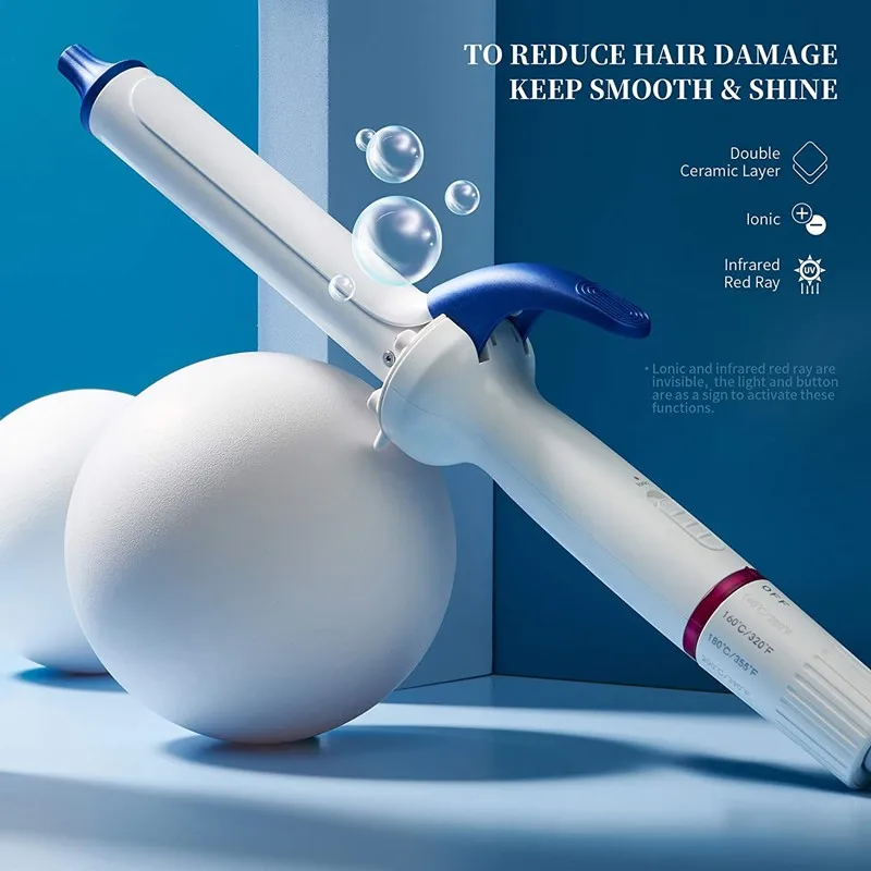 US $1.000.00 Ionic Infrared Ceramic Curling Iron Wand For Loose Curls amp Waves Hair Curler Iron Incl Heat Resistant Glove Dual Voltage