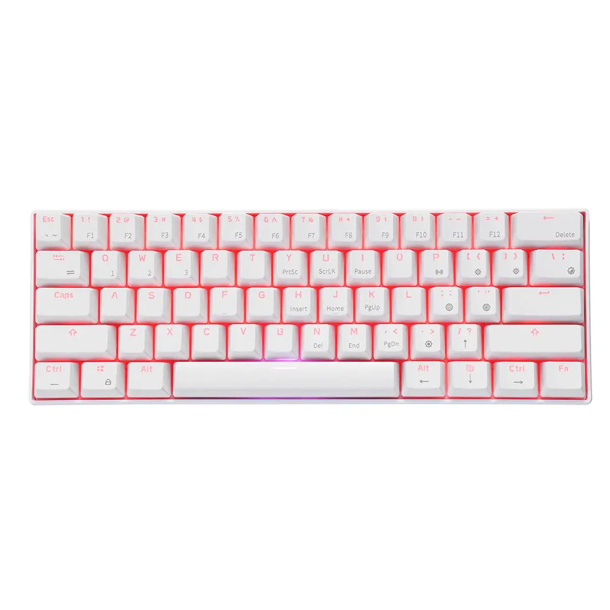 LEORY RGB Механическая игровая клавиатура RK 61 переключатель gateron bluetooth светодиодный водонепроницаемый с подсветкой для рабочего стола английская модель