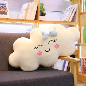 70cm blue Гигантский стиль Kawaii Cloud мягкая плюшевая подушка Милая в виде улыбающегося облака Мягкие плюшевые игрушки для детей подарок для маленьких девочек - Цвет: 70cm blue