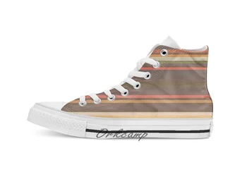 

Stripes Pattern VII Custom Casual High Top lace-up Canvas shoes sneakers Drop shipping