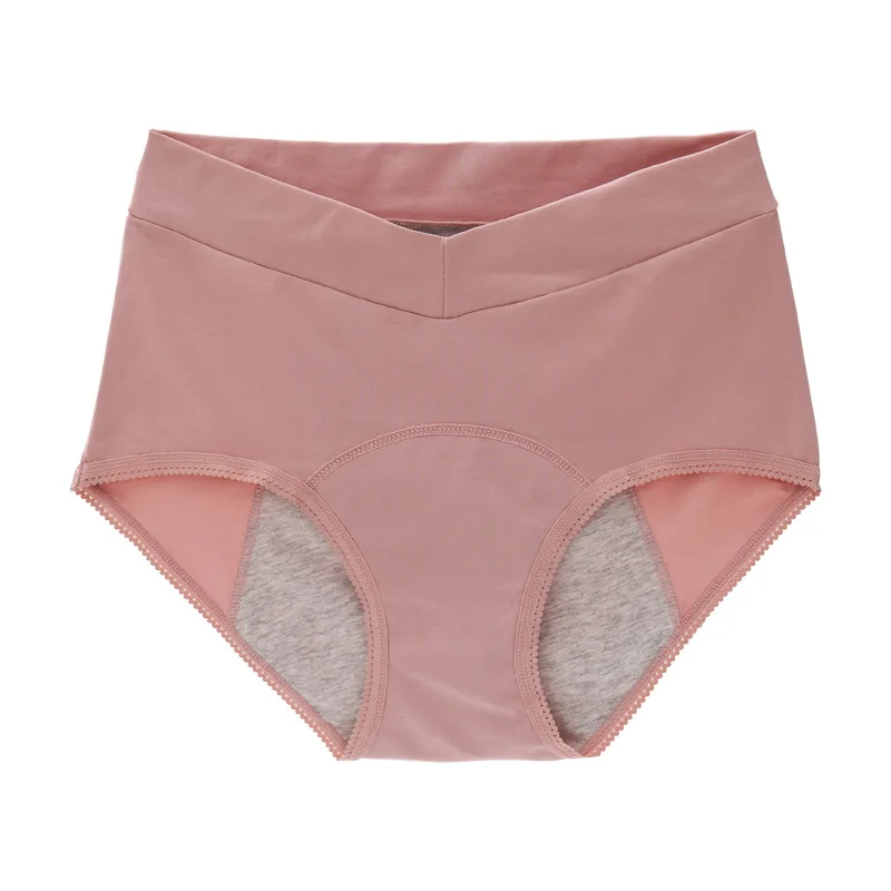 Физиологические брюки герметичные менструальные Нижнее белье женские трусики хлопковые бесшовные трусы размера плюс нижнее белье - Цвет: Pink