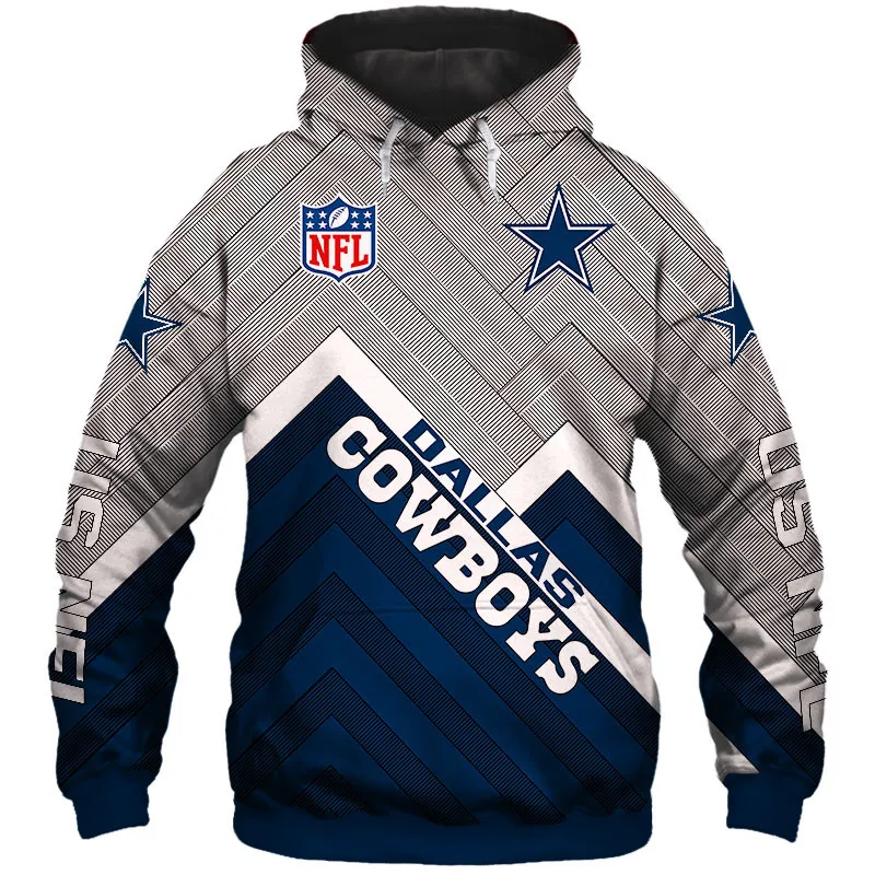 Модная толстовка с 3d капюшоном Dallas Cowboys - Цвет: 00529
