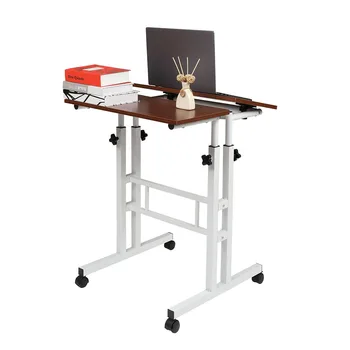 

Standing Lifting Computer Desk Double Tube Lifting Basic Model Light Walnut [60*54*70CM]