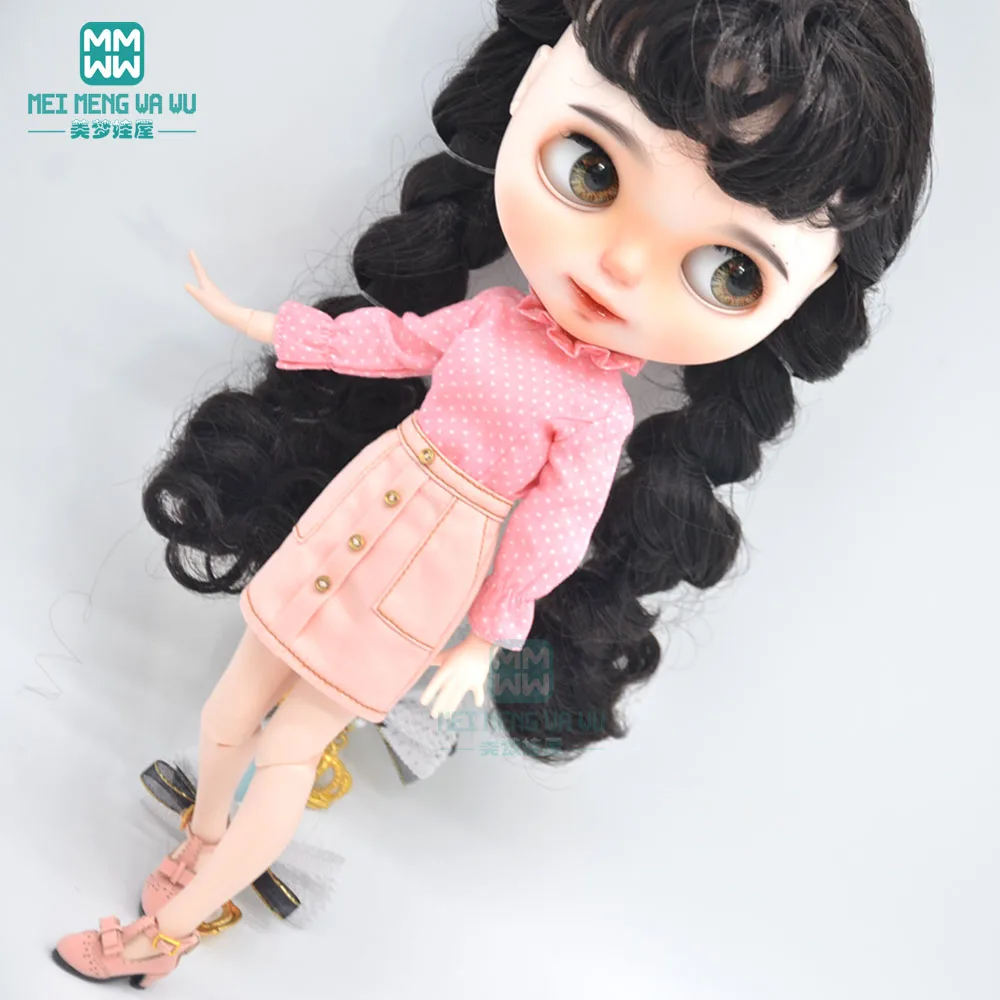 Фото Модная Одежда для кукол Blyth водолазка мини-юбка одежда OB23 OB24 аксессуары 1/6 2020 |