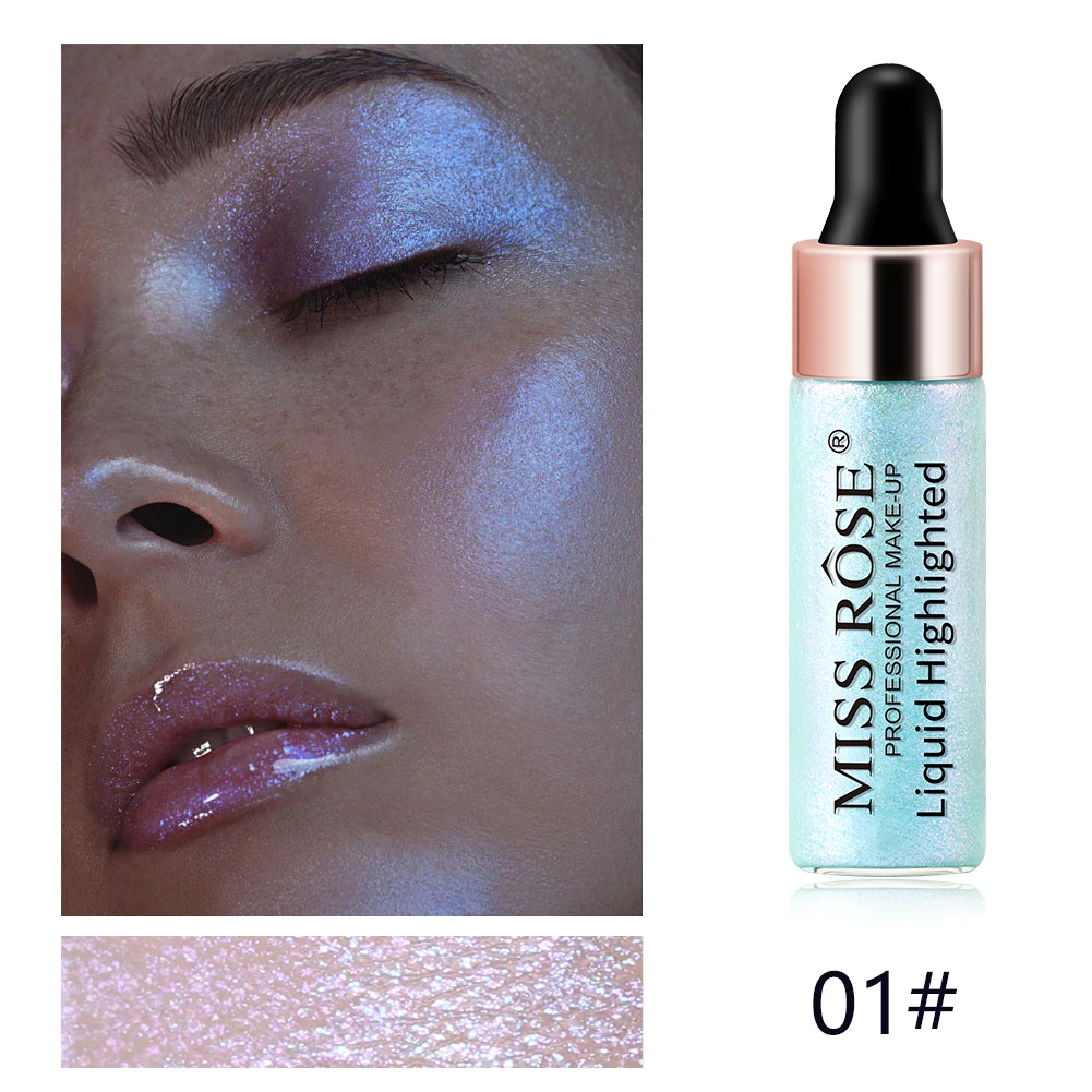 

MISS ROSE New ! Highlighter Contouring Makeup Face Brightener Concealer Liquid Highlighter Primer Bronzers Face Cosmetics TSLM1