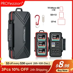 Étui à 36 fentes pour cartes SD/ Micro SD/ TF/ CF, support intérieur souple, boîte de rangement pour cartes mémoire microsd 