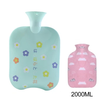

Silicone Hot Water Bottle Winter Warm Heat Hand Warmer Cute Animal Hot Water Bag with Soft Plush Cover Reusable Leakproof new