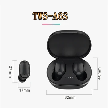 

A6S Wireless Earphones TWS Bluetooth 5.0 Sports Mini Earbuds Stereo Bass Power Display Noise Cancelling Waterproof Earbud In Ear