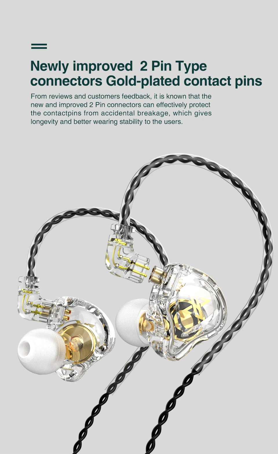 QKZ AK6 MAX Earphones 1 Dynamic HIFI Bass Earbuds In Ear Monitor Headphones Sport Noise Cancelling Headset