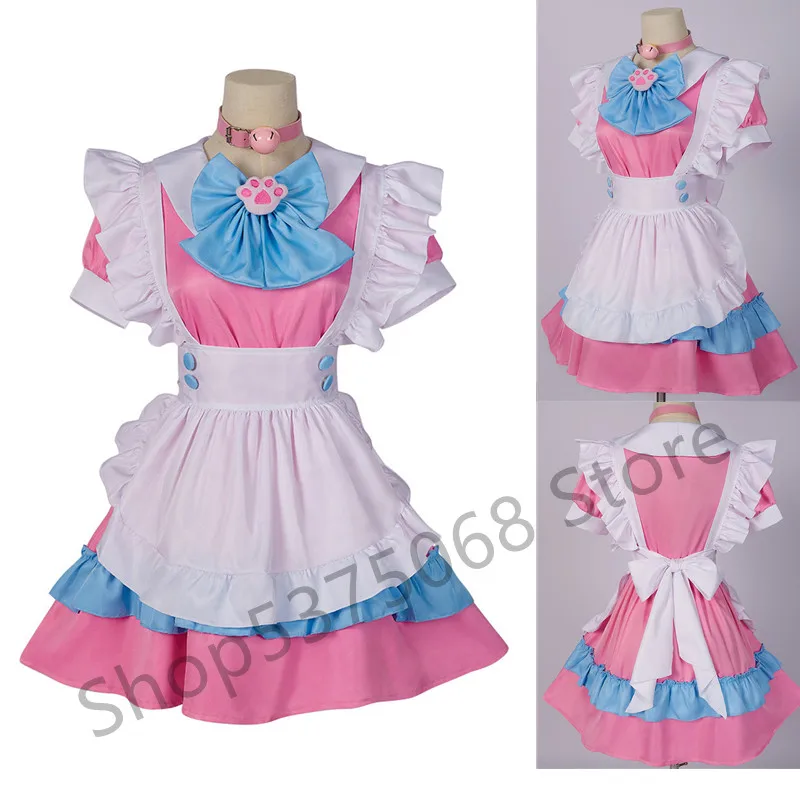 Plus Size 5XL Sweet Lolita Dress French Maid Waiter Costume Women Sexy Pinafore Cute Ouji Outfit Halloween Cosplay For Girl |