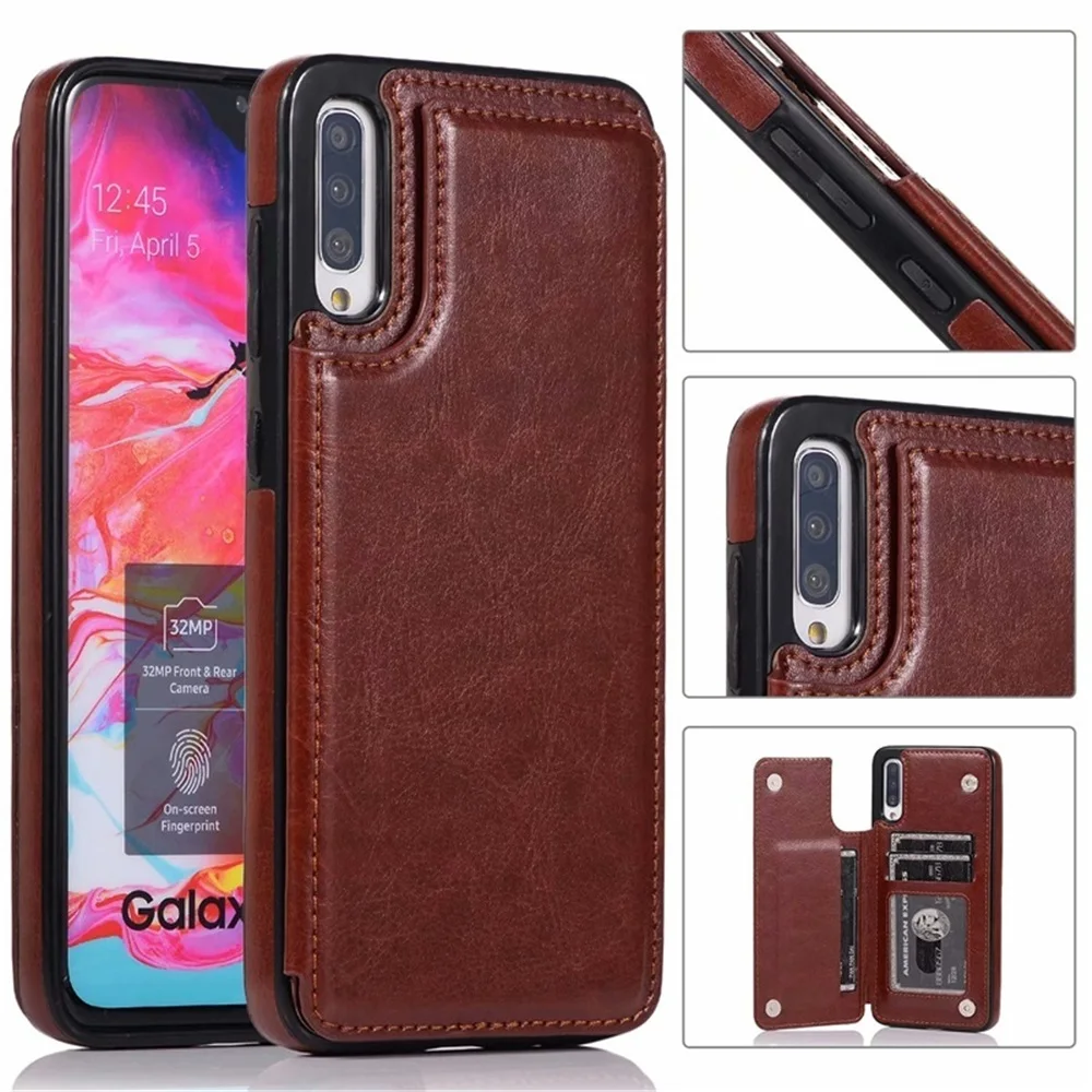 High Grade Leather Case Card Slots For iPhone SE 6S 7 8 Plus XR XS 11 Pro Max Wallet Case For Samsung A50 A70 A51 A71 S20 Plus iphone 7 cardholder cases