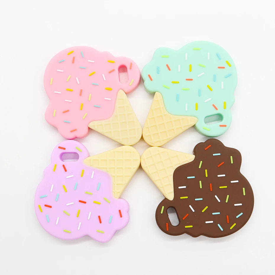 Itymama 10pc Ice Cream Silicone Teether Infant baby teething toys for newborns DIY Stroller Accessories baby teether BPA free Itymama 10pc Ice Cream Silicone Teether Infant baby teething toys for newborns DIY Stroller Accessories baby teether BPA free