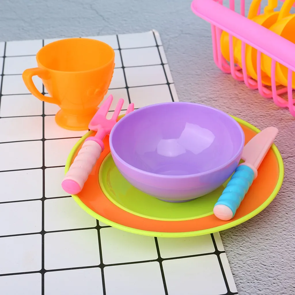 Кухня игрушки для детей ролевые игры посуды Кухня Playset мыть и сушить посуды сушилка для посуды игрушка экологически интересный подарок