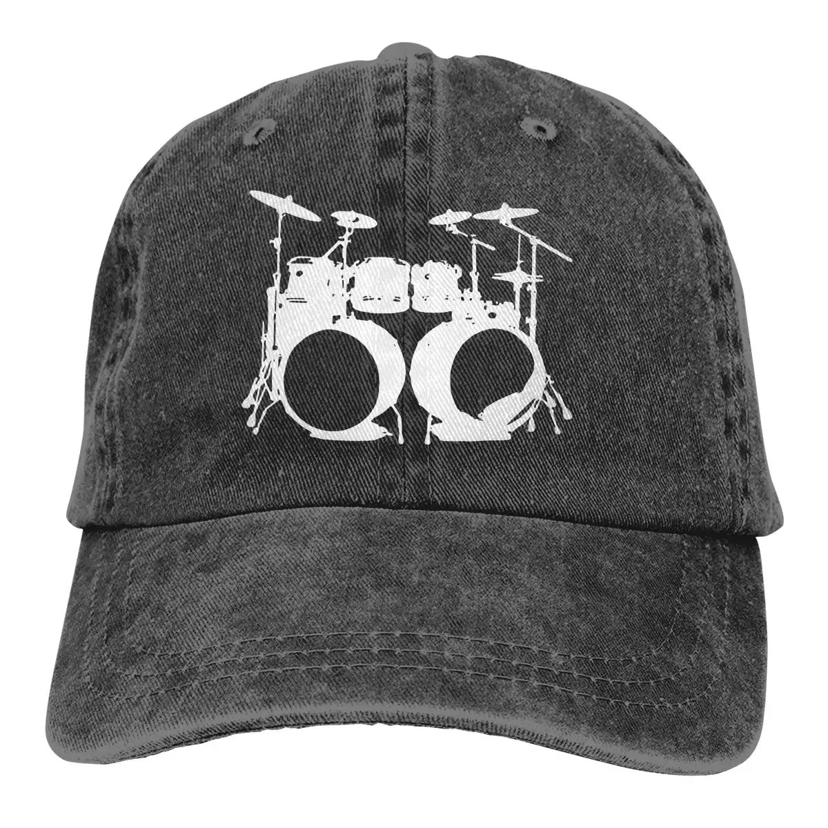 Барабаны барабанщик мужчины женщины регулируемые бейсбольные кепки деним Jeanet папа шляпы