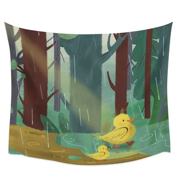 

Ducks Raining Standing Water Wall Tapestry Cover Beach Towel Home Decoration Wall Hanging for Bedroom Living Room
