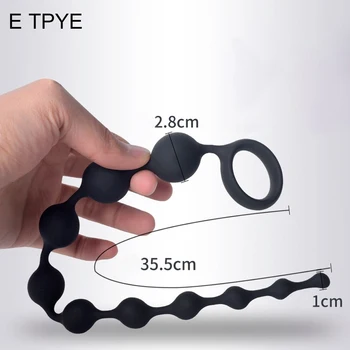 Super Long Silicone Butt Plug Anal Beads Ball Sex Toy For Beginners Man Women Couples Anus Masturbator Prostate Massager Erotic 6