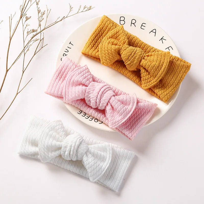 22 PCS, Waffle Knit Headband, Knotted Textured Headwrap, Infant Baby