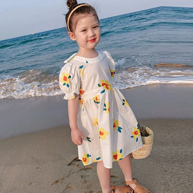 Baby Kids Long Sleeve Party Dress Toddler Girls Holiday Casual Dresses Clothes 
