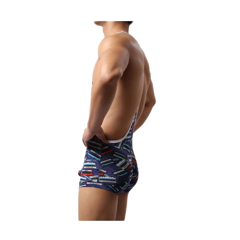 Men's Undershirts Bodysuits Leotard Wrestling Singlet Mankini One-Piece Jumpsuits Boxer Shorts Bugle Pouch Underwear Sleepwear