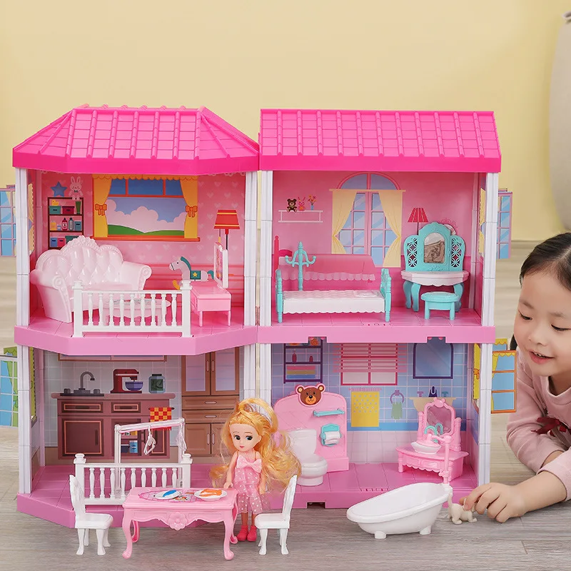 zokato My Pretty Doll House Princess Doll House Doll Play Set with  Furniture, 110 Pcs. - My Pretty Doll House Princess Doll House Doll Play  Set with Furniture