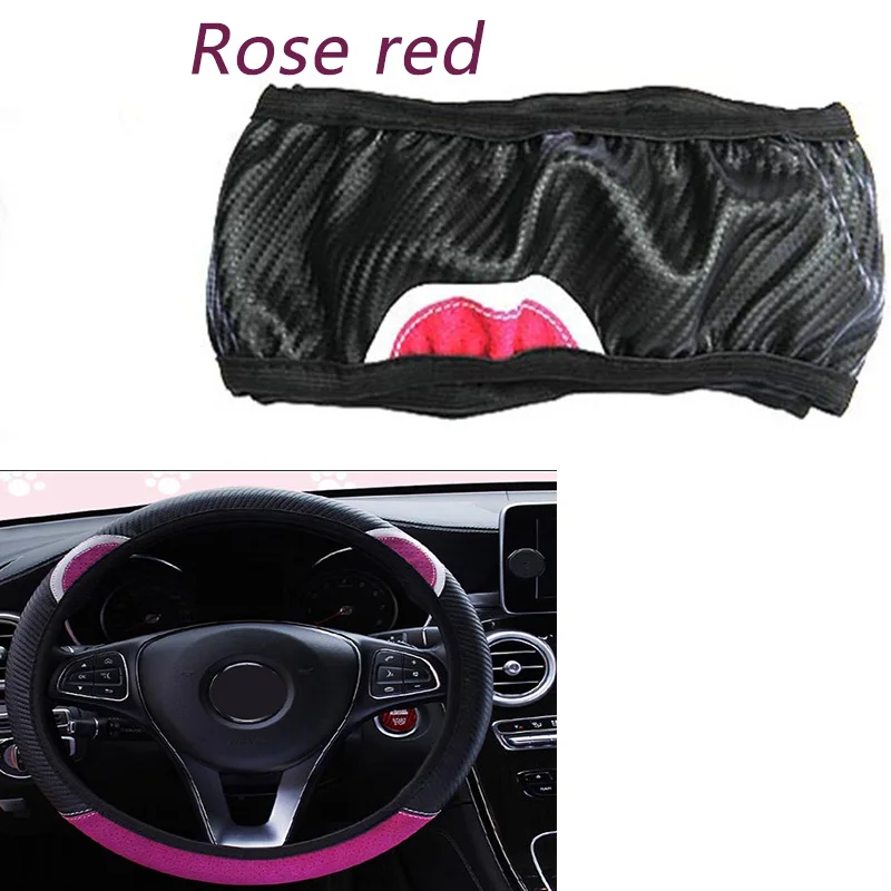 rose red Skidproof кожа горячая для Jeep Renegade Volkswagen VW Passat B6 B8 B7 CC Polo Lada Granta Vesta чехол рулевого колеса автомобиля - Название цвета: rose red