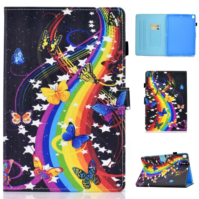 Умный кожаный чехол Trifold для iPad 10,2 дюймов 7-го поколения с функцией автоматического сна/пробуждения, легкая подставка, чехол для iPad 10,2 дюймов, чехол - Color: Case