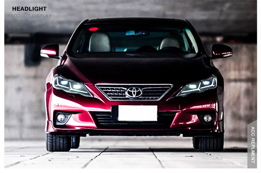 Автомобильные фары для Toyota Mark X, фары 2010-2013, двойной луч, объектив, проектор для eiz, светодиодный фонарь, светодиодный DRL