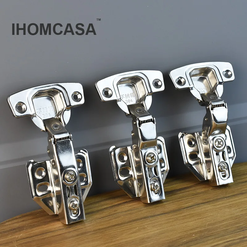 1PCS Quality Stainless Steel Hinge Hydraulic Door Hinges Damper Buffer Soft Closer