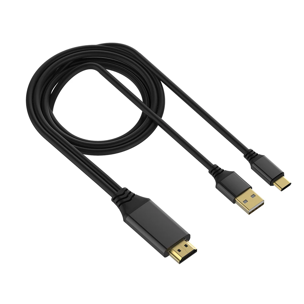 USB-C к мультимедийному интерфейсу высокой четкости кабель, шнур адаптера 5V2A 4K 60 hz преобразователь