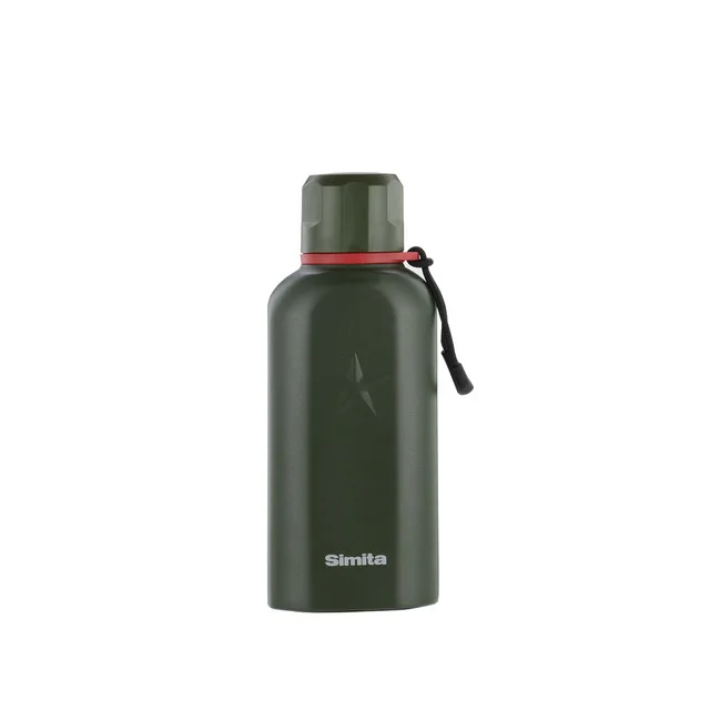 green 450ml Вакуумная колба из нержавеющей стали Портативный походный термос бутылка кофейная кружка герметичная Спортивная Военная фляжка для кемпинга Термочашка - Цвет: green 450ml