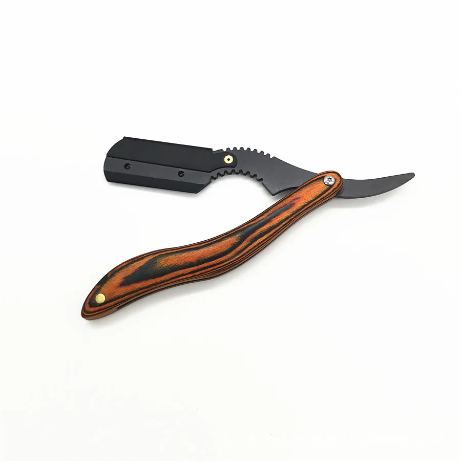 Vintage Razor Razor Wooden Handle Razor Stainless Steel Straight Razor Holder G1105 3