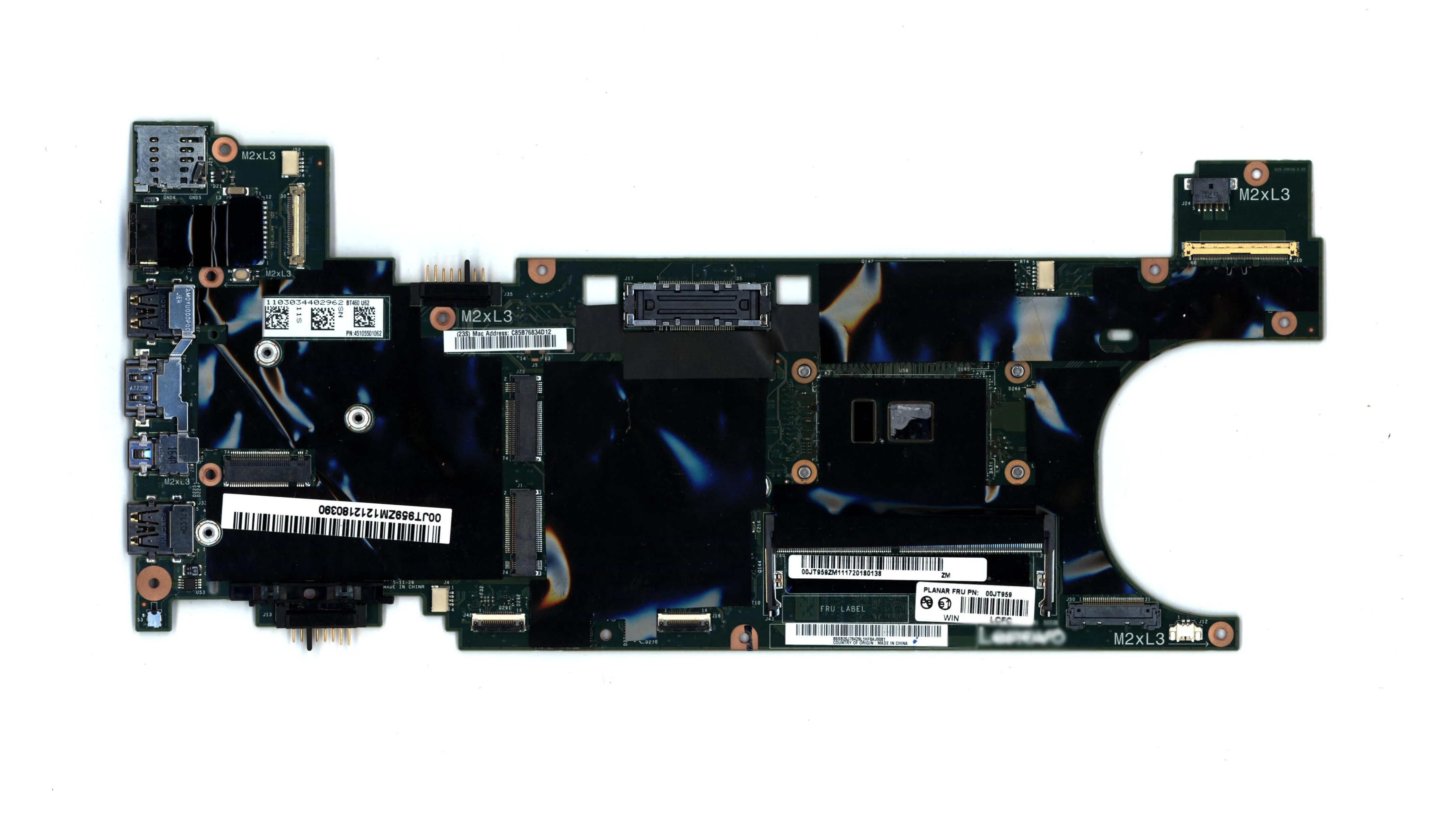Интегрированная видеокарта i7-6600U для lenovo ThinkPad T460S материнская плата для ноутбука 00JT959 ram 4GB полностью протестированная материнская плата