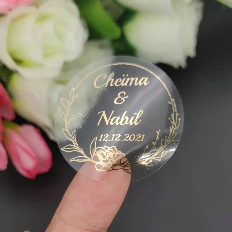 Custom Stickers Personalized Custom Hennaday Baptism Communion Circoncision Wedding Engagement Anniversary Party Favors Label Stickers 50 Pieces