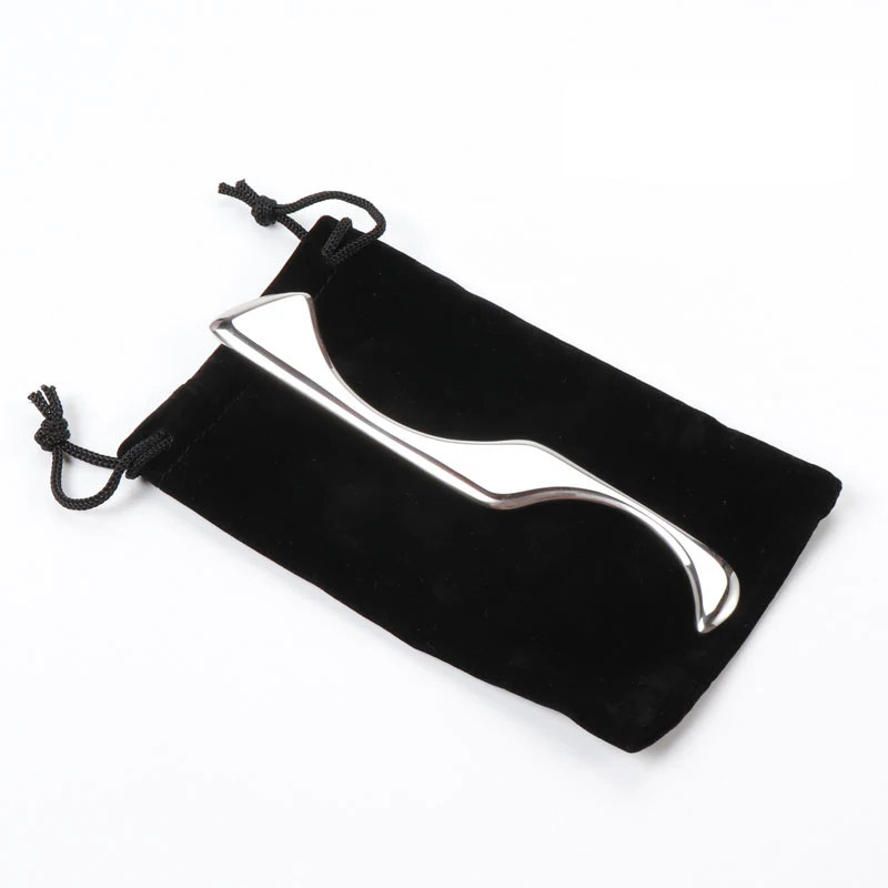Hook-shaped massager Гладкий массажер из нержавеющей стали для расслабления мышц Gua Sha, соскабливающая пластина для тела, расслабляющая мышечное напряжение, облегчающая боль, инструмент для расслабления - Цвет: Hook-shaped massager