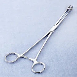 Stainless Steel Sponge Pliers Medical Pliers Cupping Pliers Oval Oval Pliers Straight Elbow Toothless Sponge Clip 25cm