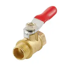 1/" PT до 1/4" PT резьба красный Рычаг Ручка шаровой кран Afchh