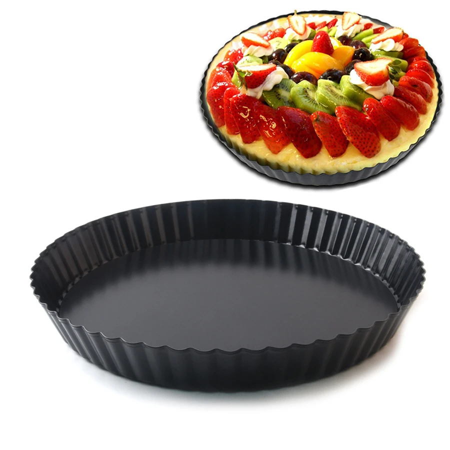5 Pcs Nonstick Tart Quiche Flan Pan Molds Pie Pizza Cake Round Mould