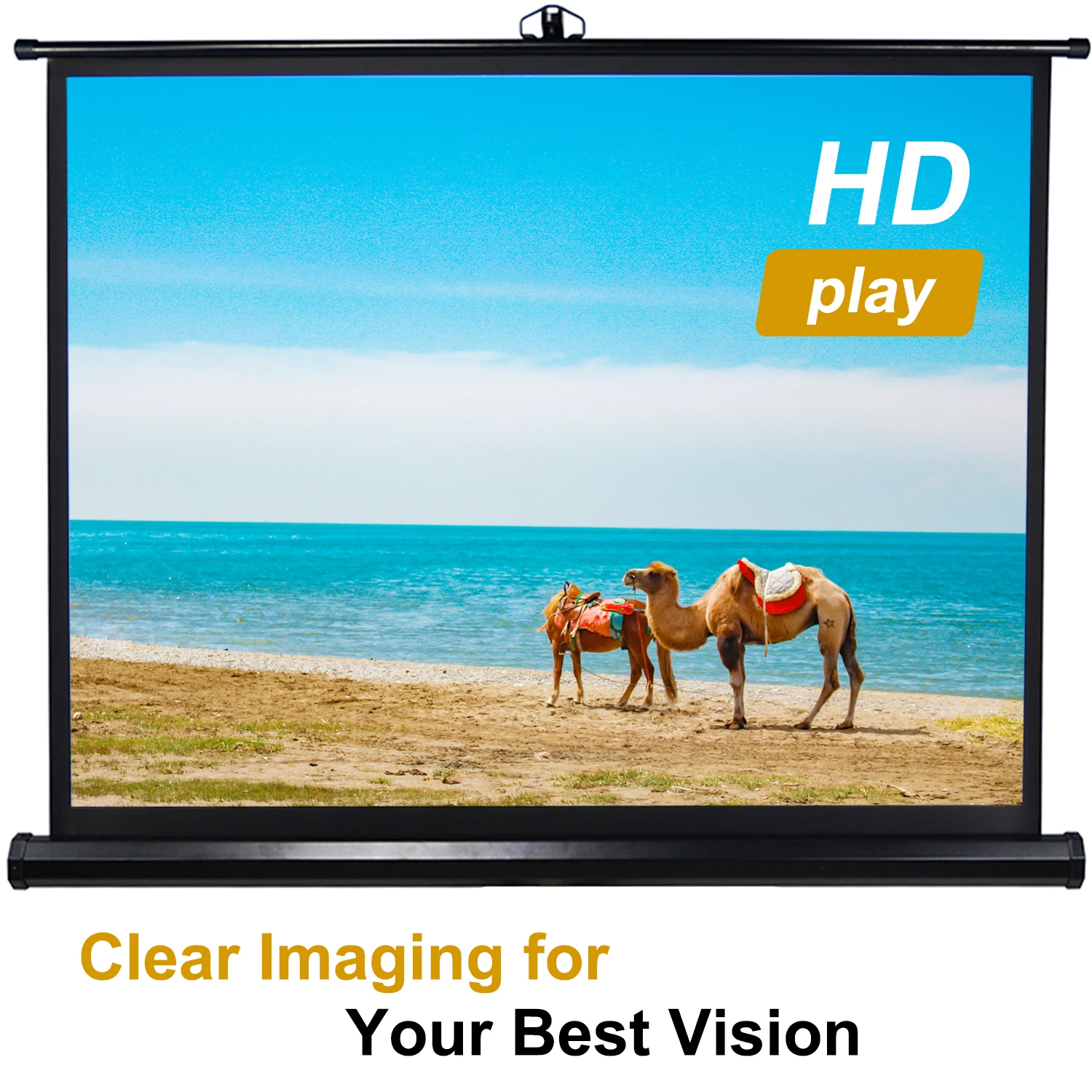 Projector Screen with Tripod Stand 4:3 Portable Projection Screen 4K 3D  Projector Movies Screen for Home Office Indoor Outdoor