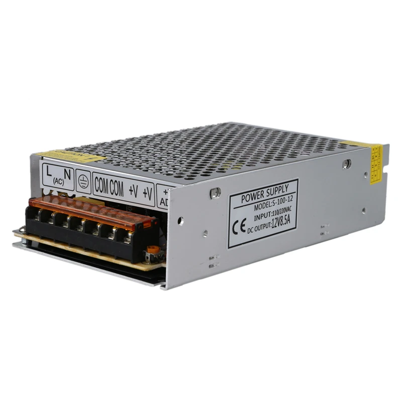 Top-100W драйвер питания светодиодный трансформатор DC 12V 8.5A для Ленточный светильник