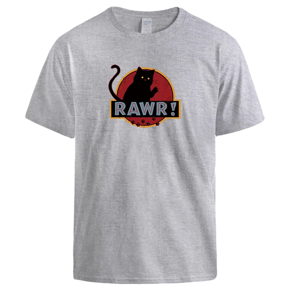 

Mens Monster Rawr Cat Printing T-shirts 2020 Streetwear Retro Tee Shirts Round Neck Leisure Tshirts Fashion Harajuku Clothes Man