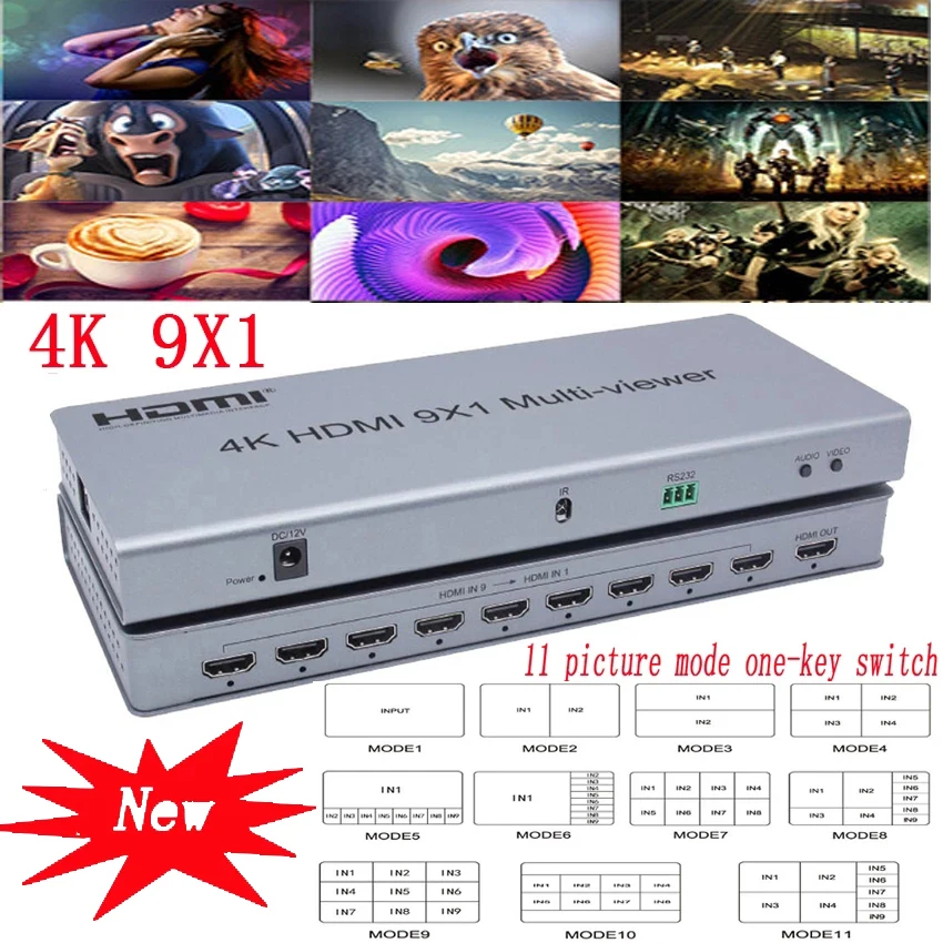 Коммутатор HDMI 9x1