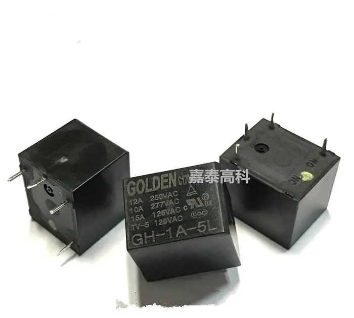 Золотой GH-1A-5L GH-1A-12L GH-1A-24L 4 Пина 15A 5VDC 12VDC 24VDC Мощность реле