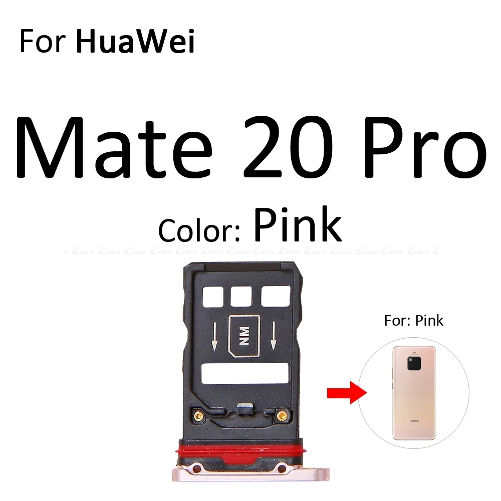 Micro SD sim-карта слот, разъем для лотка адаптер Коннектор кард-ридера для HuaWei mate 20 Pro X 20X Lite контейнер держатель запасные части