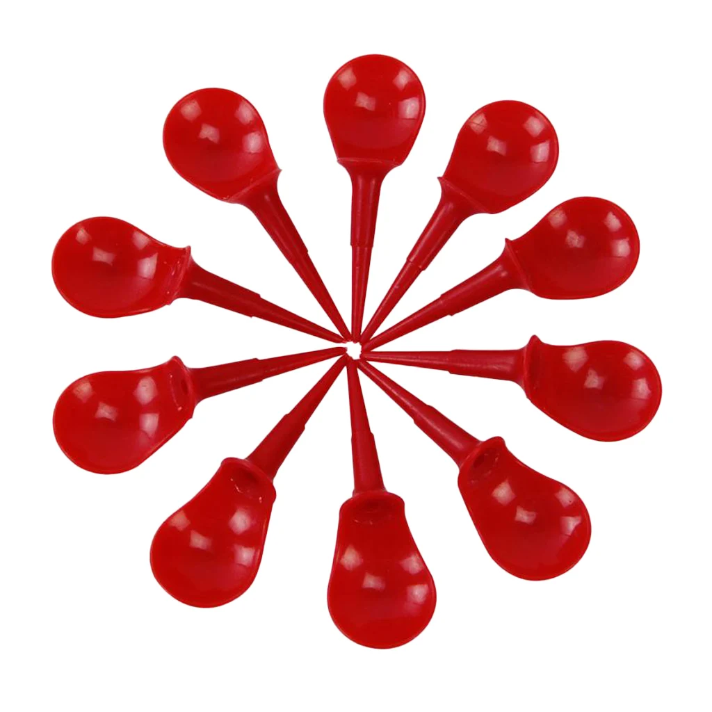 10 Pieces Plastic Novelty Anti-Slice Golf Tees Chair Tees Divot Tools Red