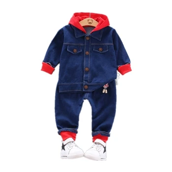

New Spring Autumn Baby Girl Clothes Children Boys Cotton Hooded Jacket Pants 2Pcs/sets Toddler Casual Costume Kids Tracksuits